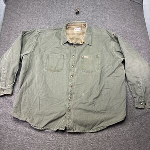Carhartt Flannel Lined Shacket Men’s 4xl Work Shirt Snap Up Vintage Duck Canvas